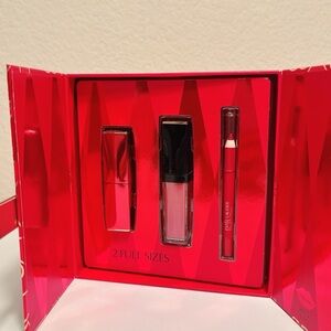 Estée Lauder Lady Luck Red Lips 3pc Gift Set Full Size Lipstick Liquid + Pencil
